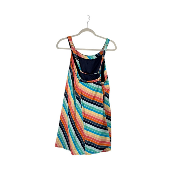 Lands End Multicolor Striped Swimsuit Dress One Piece Modest Womens Plus 24W - Picture 3 of 7